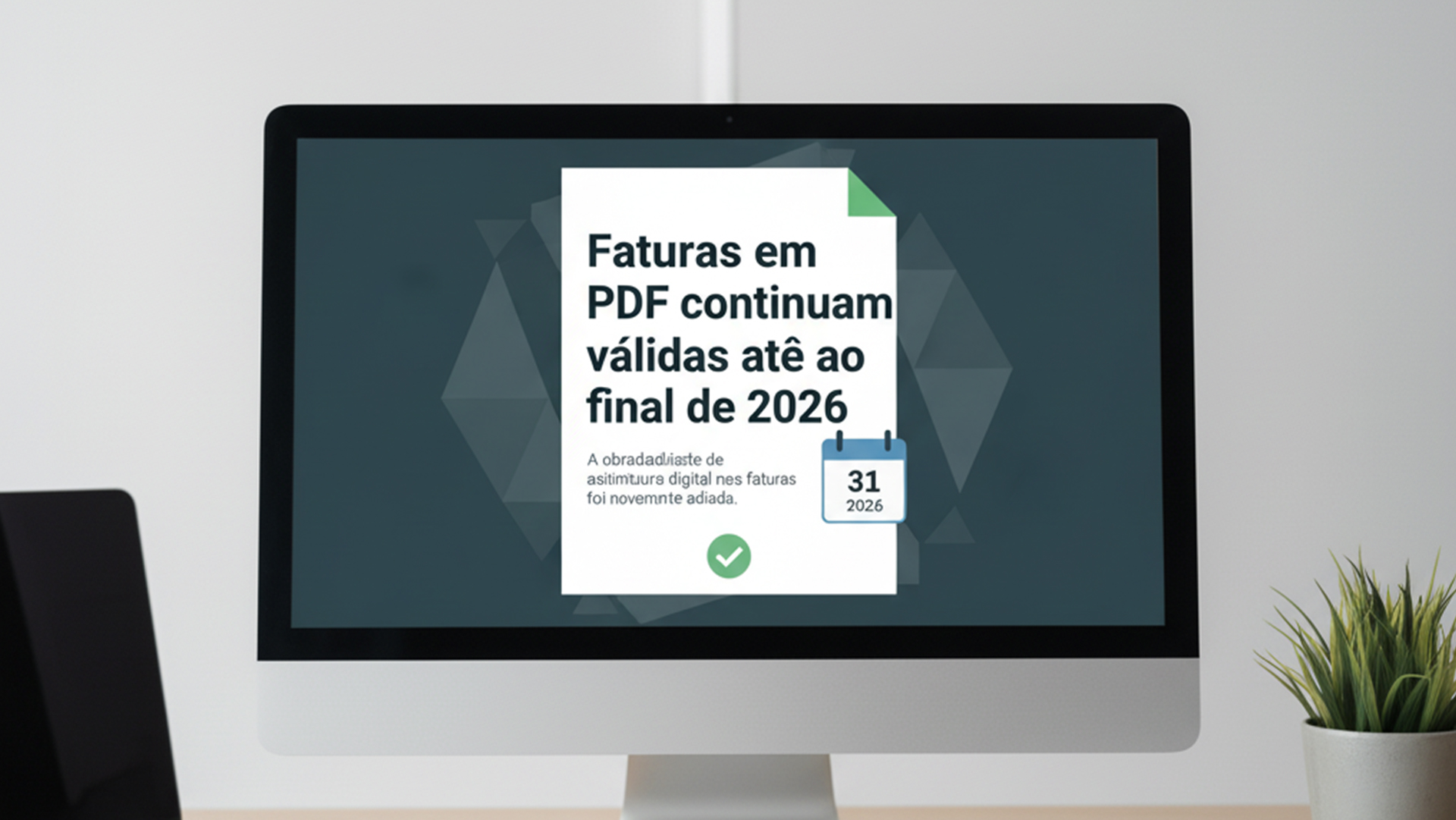 Faturas em PDF continuam válidas até ao final de 2026
